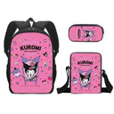 Sanrio Kuromi Backpack Pencil Bag Kawaii School Bag Set