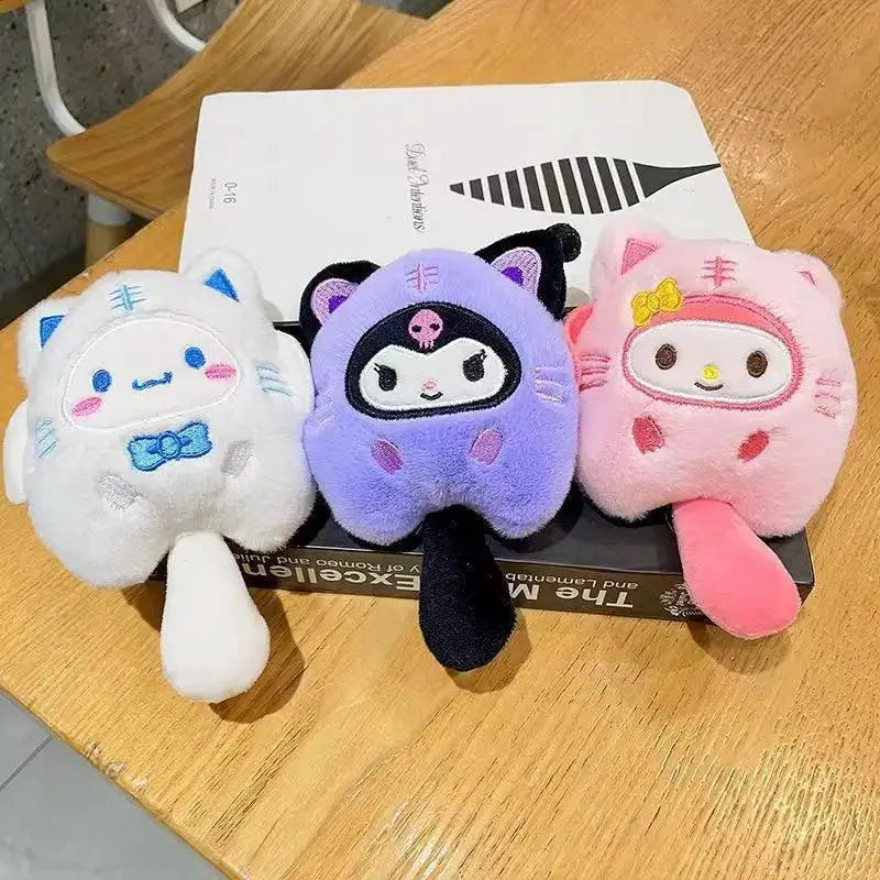 Sanrio Kuromi Cinnamoroll Cat Doll Keychain Cute Pendant