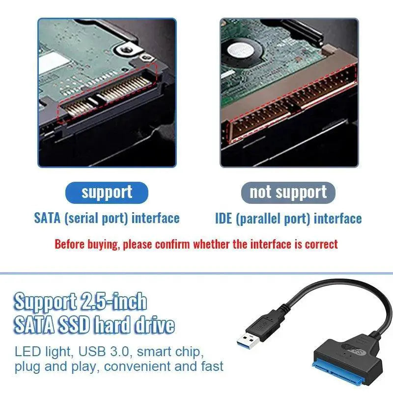 SATA to USB Adapter High Speed Data Transfer for SSD and HDD