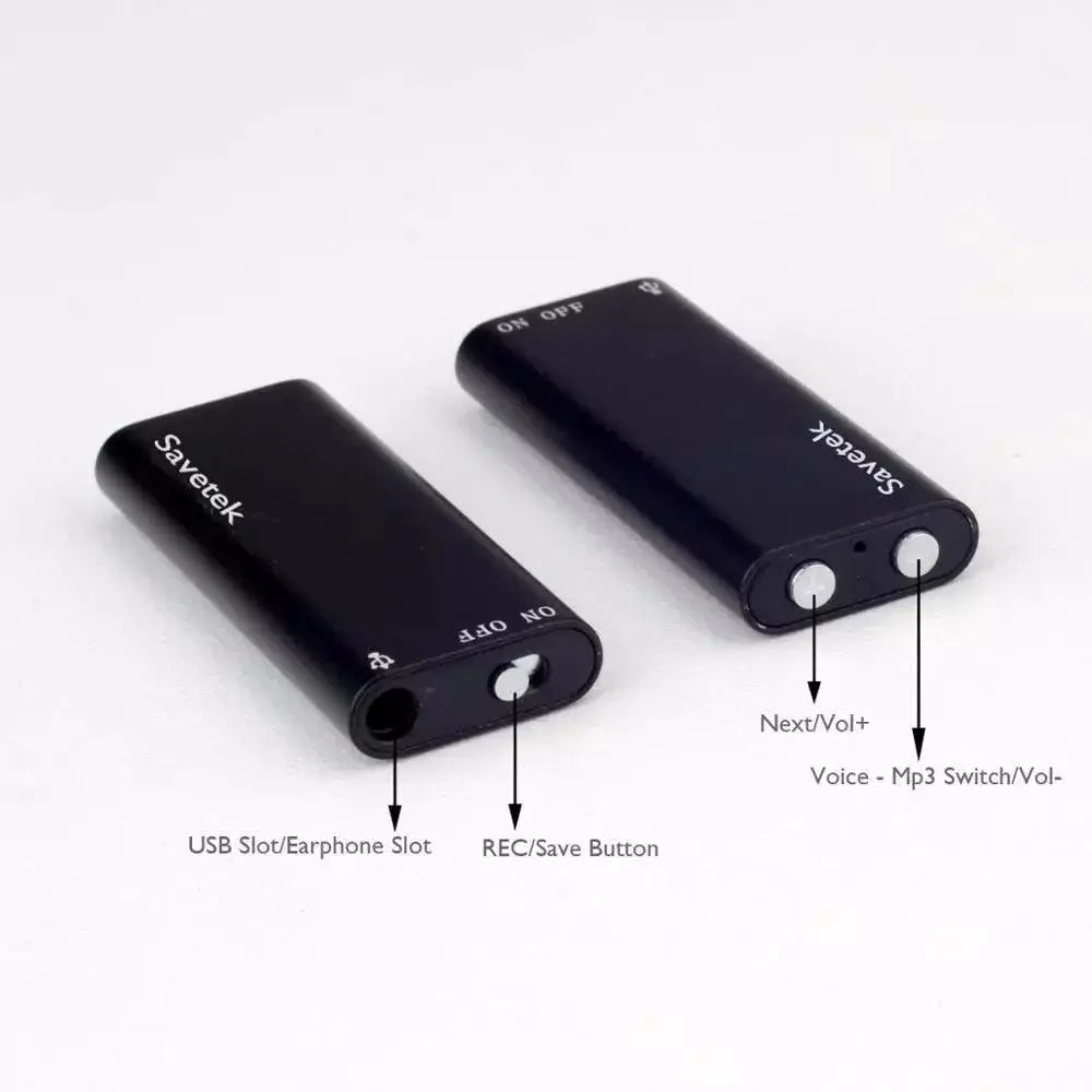 Savetek USB Pen Recorder Compact Audio Player Voice Capture