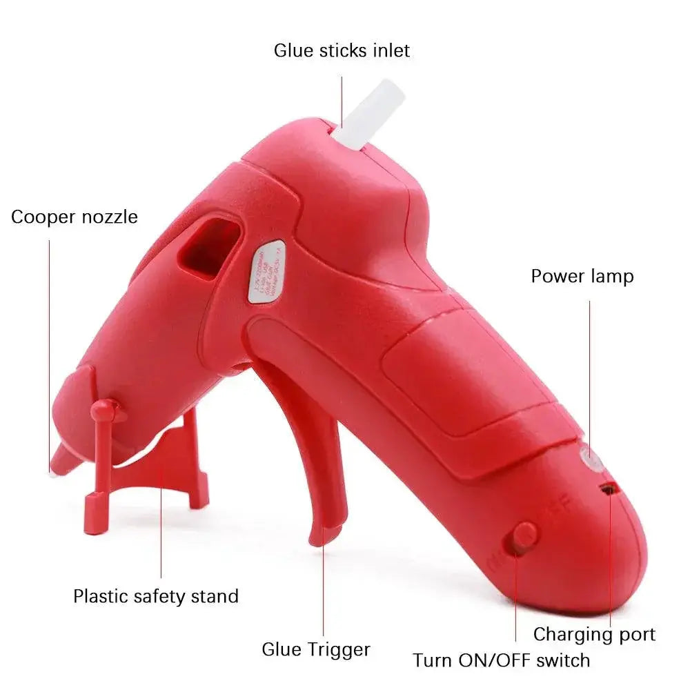 Scimaker 3.7V Cordless Hot Melt Glue Gun With 20 Sticks