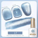 Sea Blue Cat Magnetic Gel Polish with Glitter Snowlight
