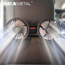 Seametal 3 Speed Seat Cooling Fan USB Charge Dual Head Rotation Keeps You Cool