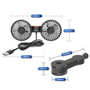 Seametal 3 Speed Seat Cooling Fan USB Charge Dual Head Rotation Keeps You Cool