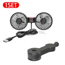 Seametal 3 Speed Seat Cooling Fan USB Charge Dual Head Rotation Keeps You Cool