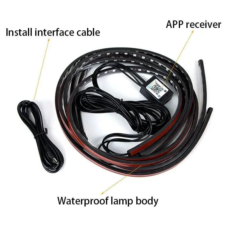 SEAMETAL Car RGB Neon Underglow Lights With Music Sync Kit