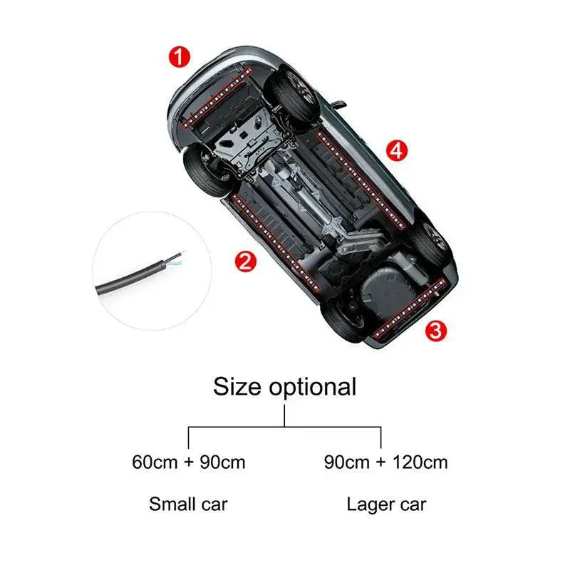 SEAMETAL Car RGB Neon Underglow Lights With Music Sync Kit