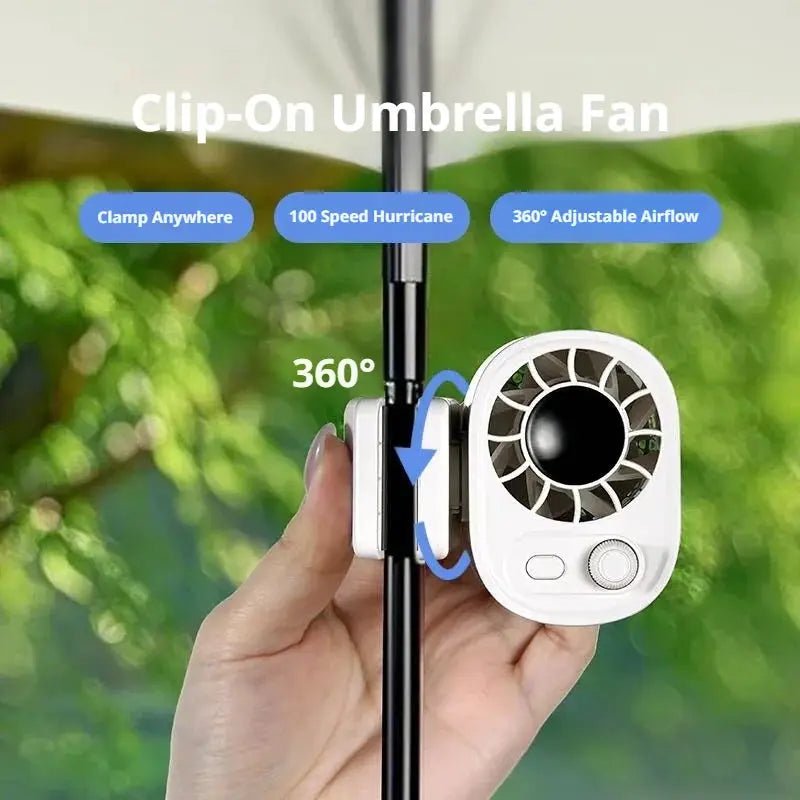 Seametal Clip On Car Fan 360 Rotatable Beat Heat On The Go USB Rechargeable