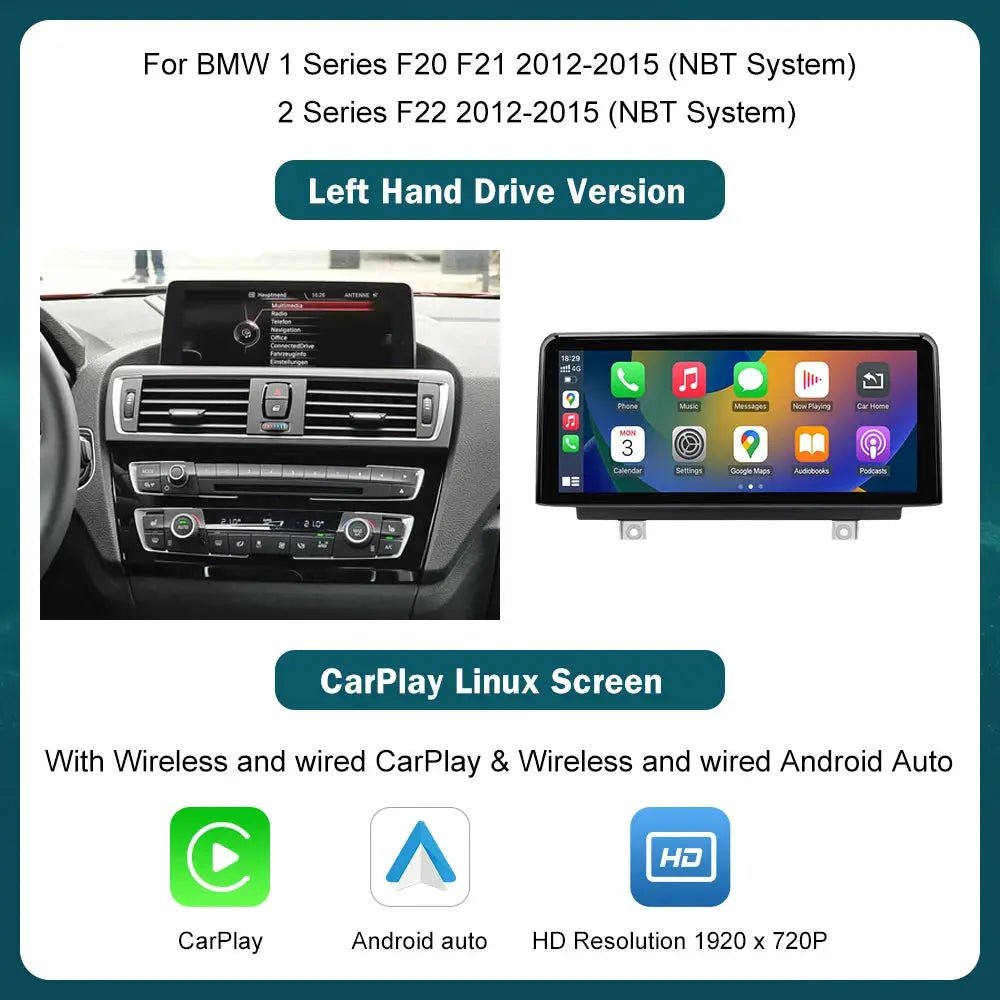 Seamless CarPlay Display for BMW 1-4