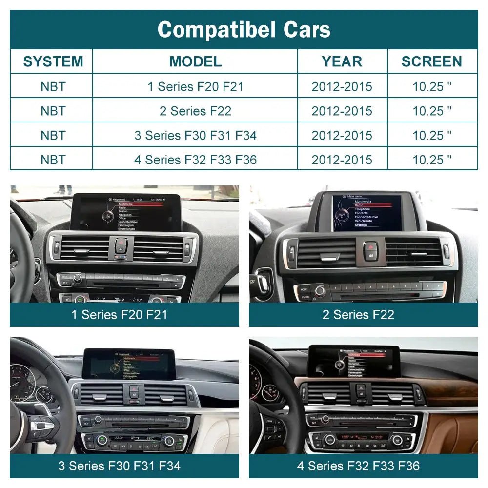 Seamless CarPlay Display for BMW 1-4