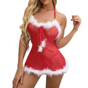 Seductive Christmas Strappy Lingerie Set for Special Occasions
