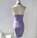 Seductive Deep V-neck PU Leather Dress Fashion Statement