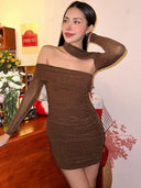 Seductive Off-Shoulder Dress Chic Glamorous Appeal Now