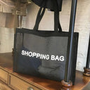 See Through Mesh Tote for Travel