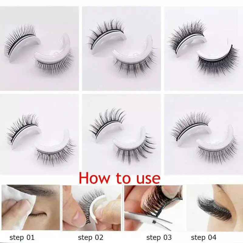 Self Adhesive 3D Mink Eyelash Extension Kit Reusable