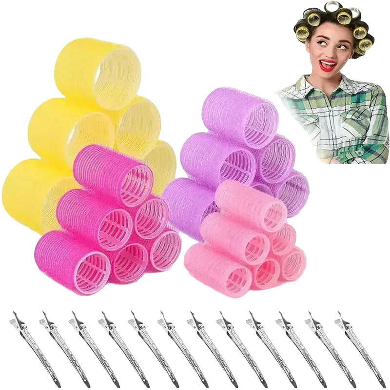 Hair Curlers for Effortless Curls — 1.5cm random col 6pc