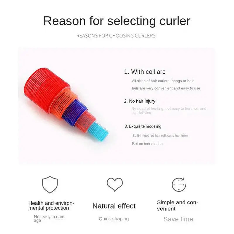 Self Adhesive Hair Curlers 50mm Set For Effortless Curls