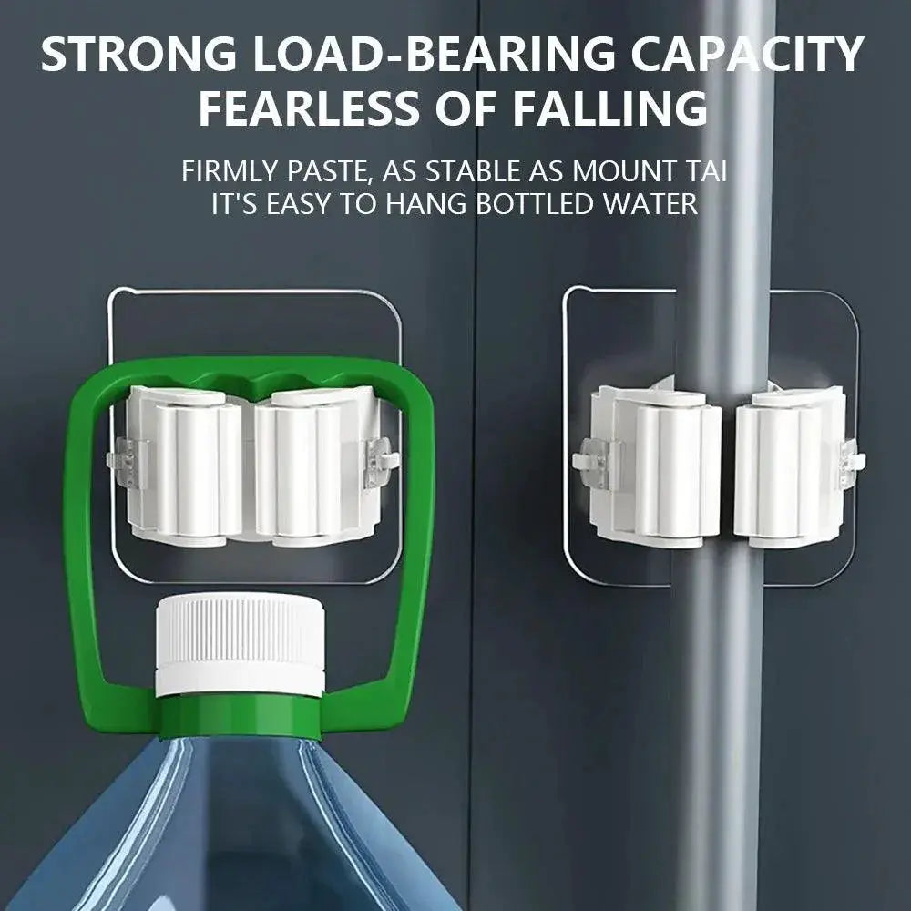 Self Adhesive Mop Holder Durable Waterproof Organizer