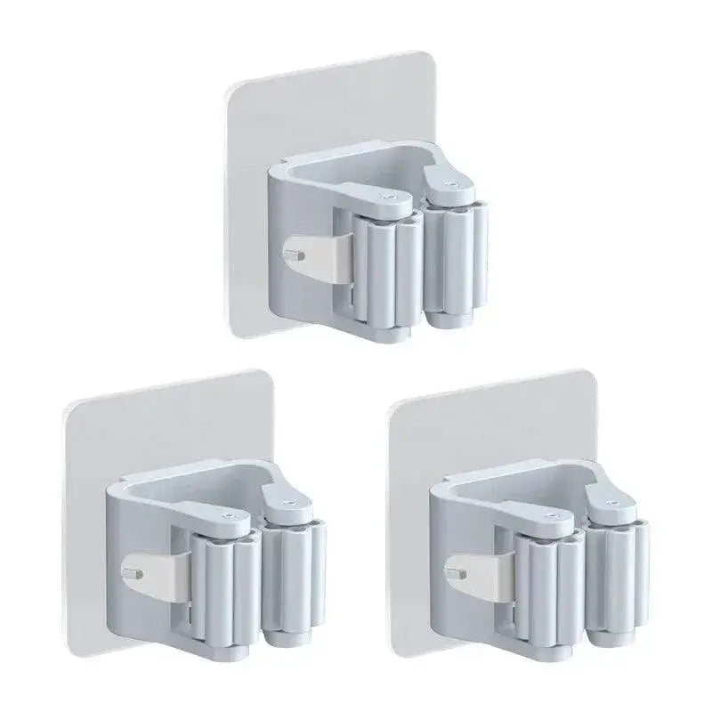 Self Adhesive Mop Holder Durable Waterproof Organizer