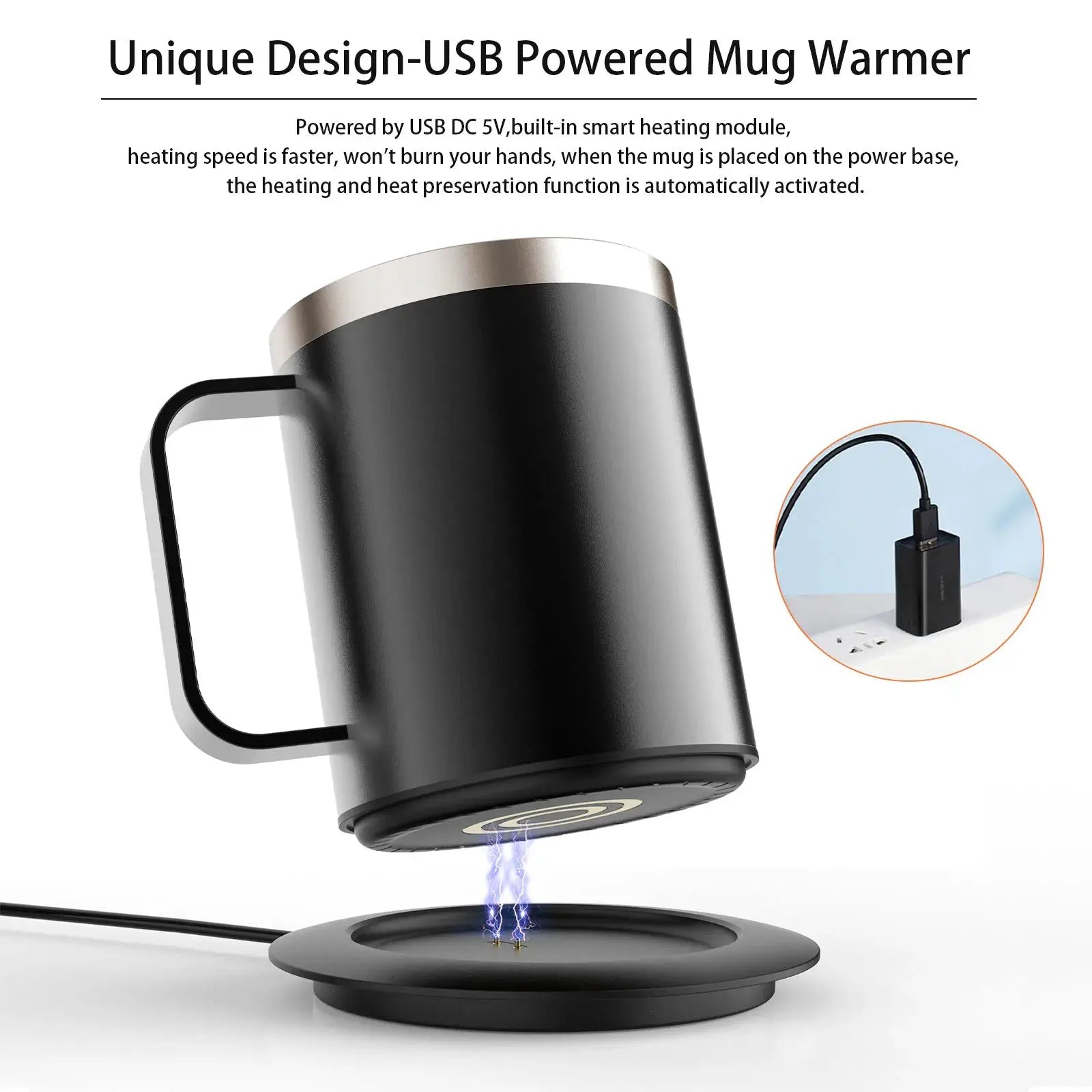 Self-Heating USB Travel Mug for Work