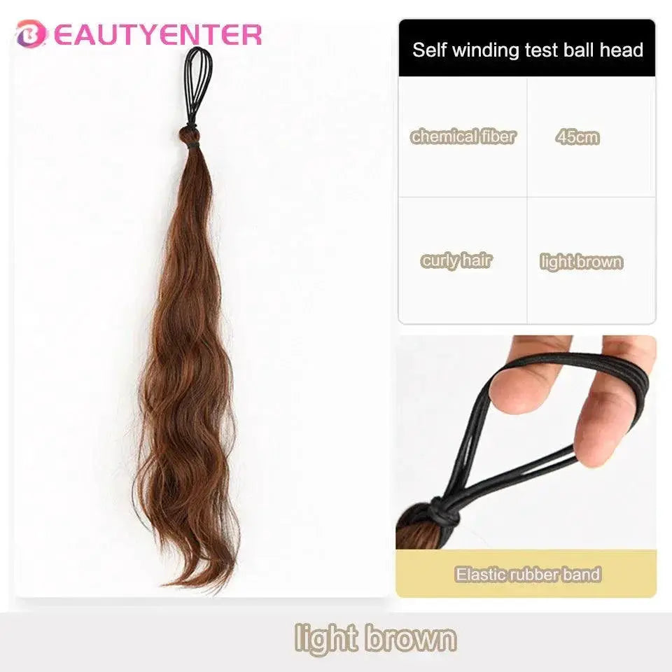 Self Winding Hair Bundle Marvel Curly Chignon Wig Style