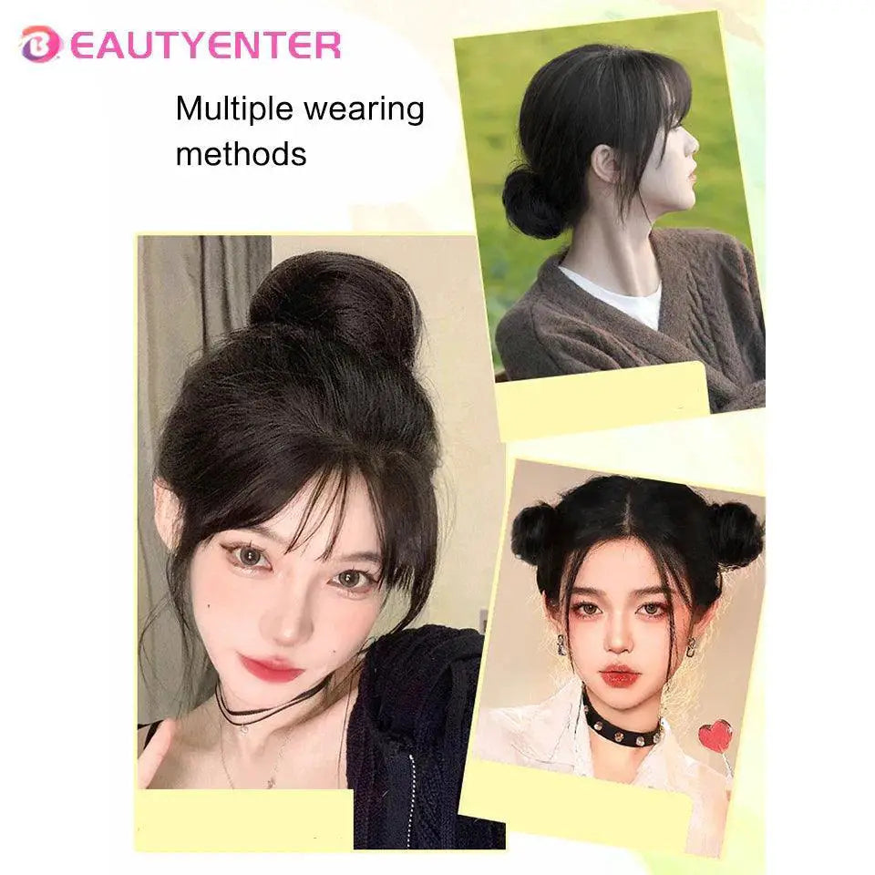 Self Winding Hair Bundle Marvel Curly Chignon Wig Style