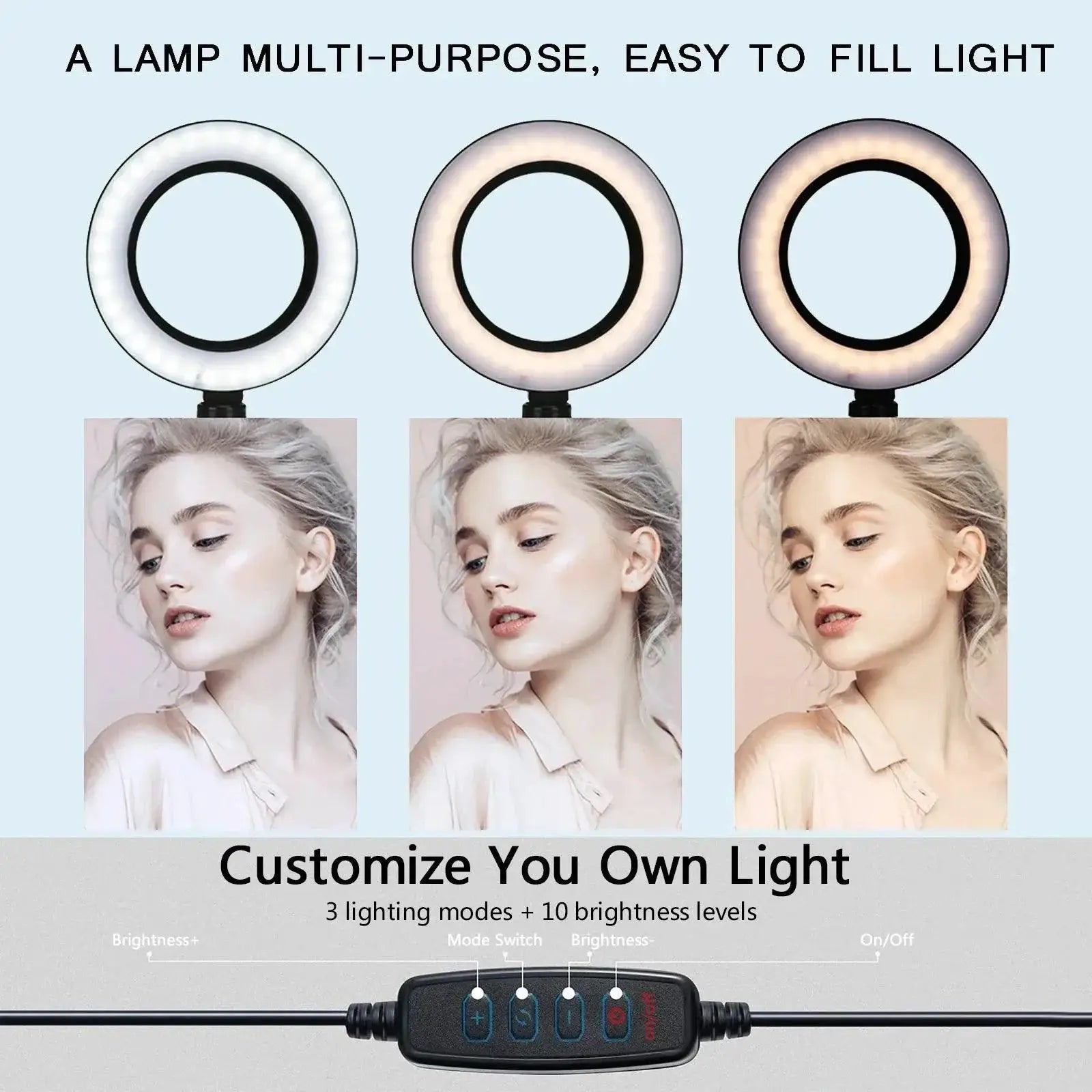 Selfie Ring Light With Remote And Tripod Stand Pro Kit