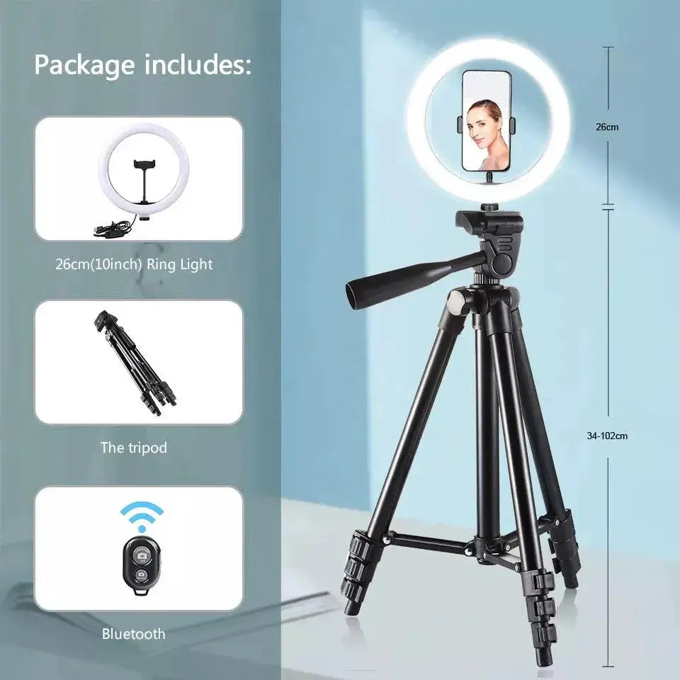 Selfie Ring Light With Remote And Tripod Stand Pro Kit