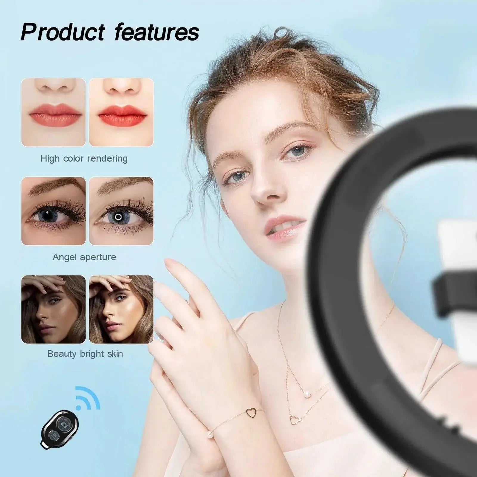 Selfie Ring Light With Remote And Tripod Stand Pro Kit