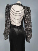 Sequin Elegance: Luxurious Banquet Dress for Glamorous Events