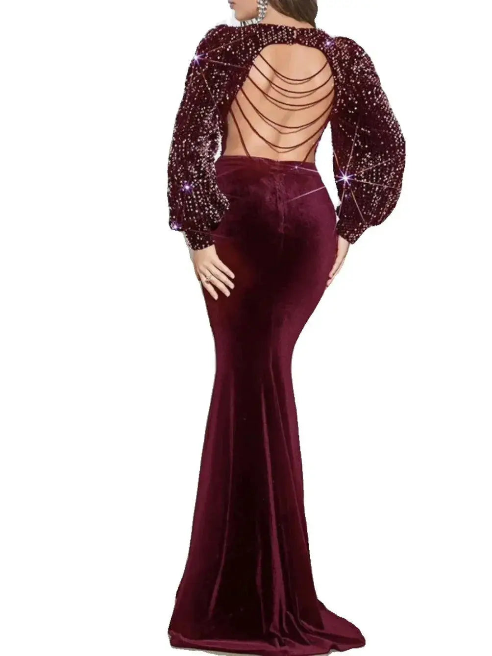 Sequin Elegance Banquet Dress for Glamorous Events
