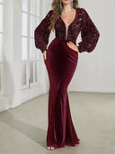 Sequin Elegance: Luxurious Banquet Dress for Glamorous Events
