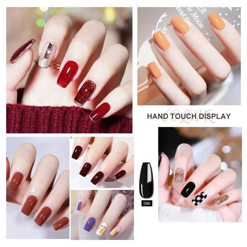 Sequin Sheet Gel Nail Polish Set Sparkle Nail Art Kit