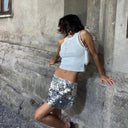 Sequined Mini Skirt for Women Shimmering Carnival Attire