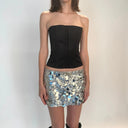 Sequined Mini Skirt for Women Shimmering Carnival Attire