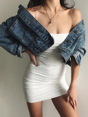 Sexy Black Spaghetti Strap Club Dress Chic Versatile Style