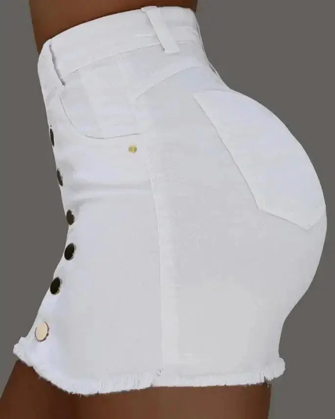 Sexy Denim Skirt With Button Fly For Women Trendy Design