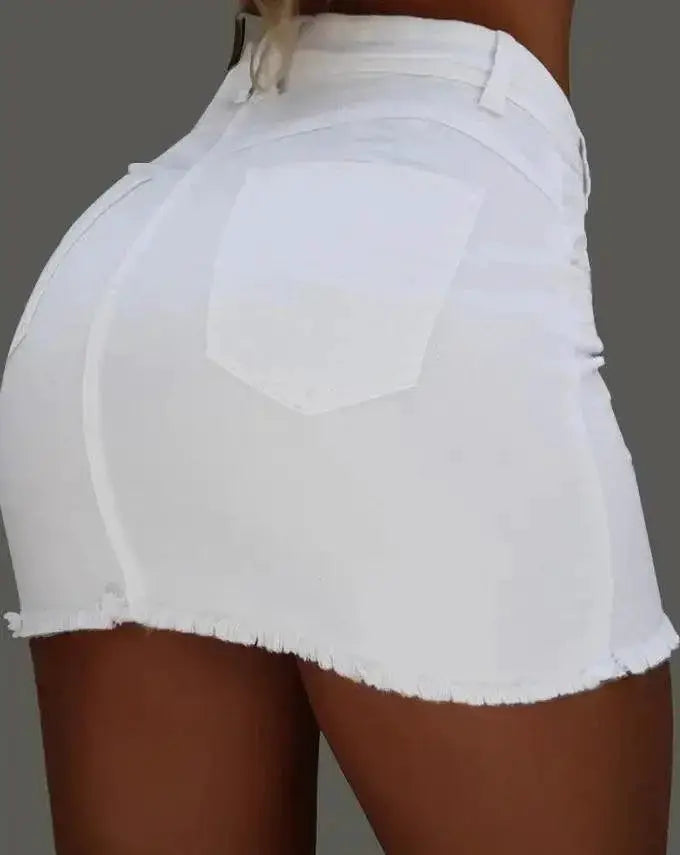 Sexy Denim Skirt With Button Fly For Women Trendy Design