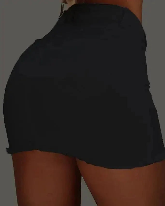 Sexy Denim Skirt With Button Fly For Women Trendy Design