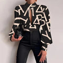 Sexy Hollow Print Crop Top Backless Blouse Trend Spring