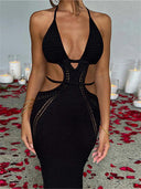 Sexy Knit Crochet Beach Dress Elegant Clubwear Glam Style