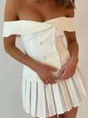 Sexy Off-Shoulder Two Piece Skirt Set Femme Fashion Elegance