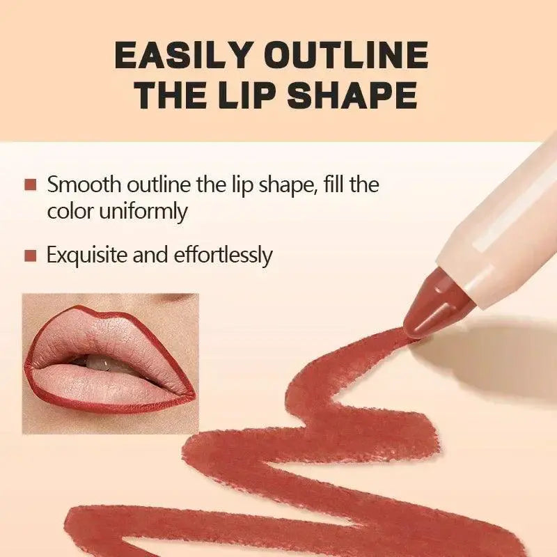 Sexy Red Matte Lip Liner Pen Long Lasting Waterproof Nude