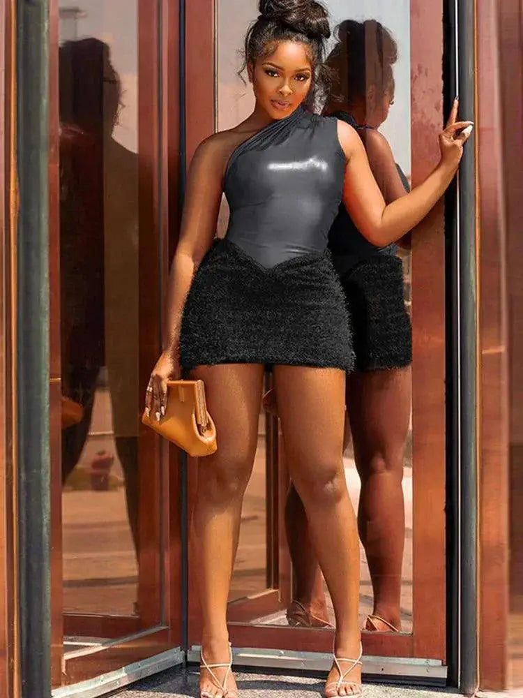 Sexy Skirt Bodysuit Two Piece Set For Club Party Style - OurLum.com