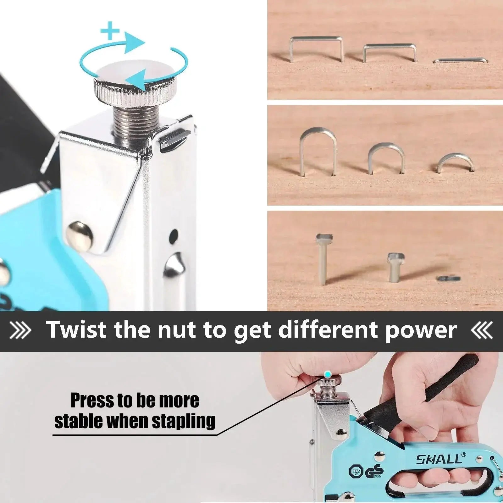 Shall 3 In 1 Nail Gun Stapler With 3000 Staples Tools