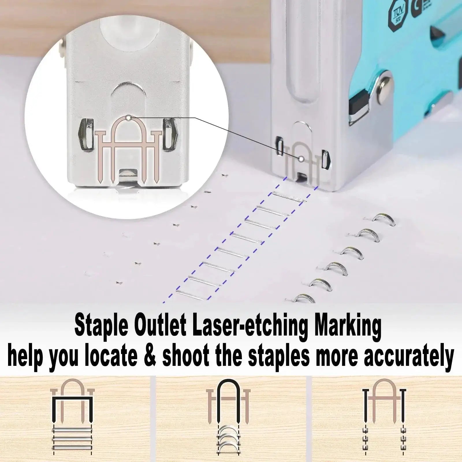 Shall 3 In 1 Nail Gun Stapler With 3000 Staples Tools