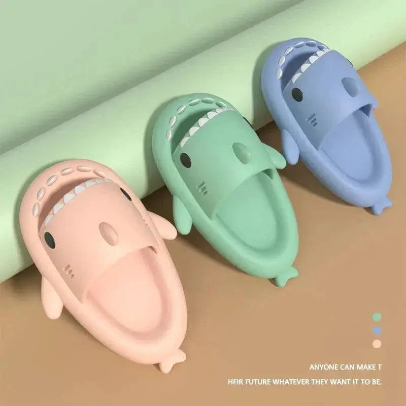 Shark Cartoon Kids Sandals Cute Non Slip Indoor Slippers