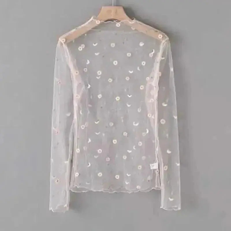 Chic Mesh Tee for Women, Layering Ready — product view 18