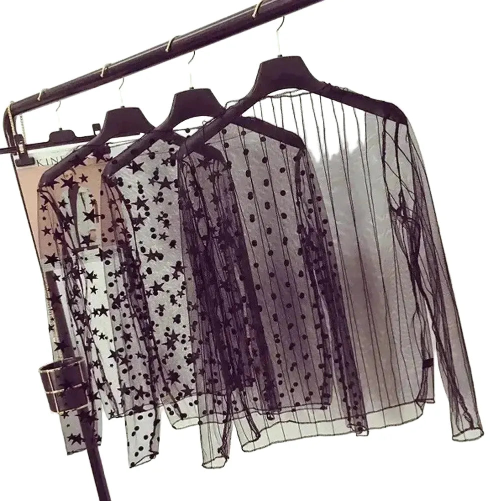Chic Mesh Tee for Women, Layering Ready — product view 1