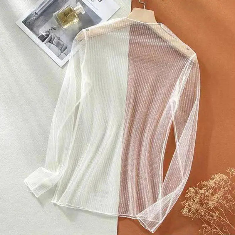 Chic Mesh Tee for Women, Layering Ready — product view 12